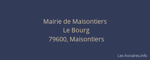 Mairie de Maisontiers