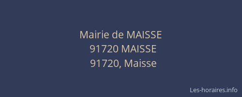 Mairie de MAISSE