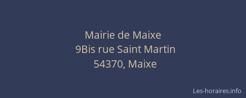 Mairie de Maixe