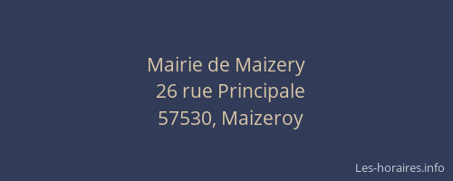Mairie de Maizery