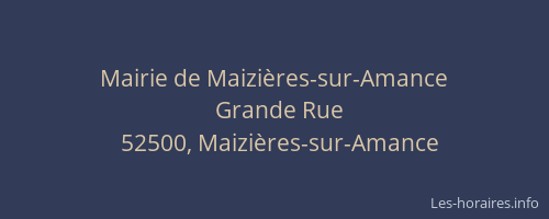 Mairie de Maizi&egrave;res-sur-Amance
