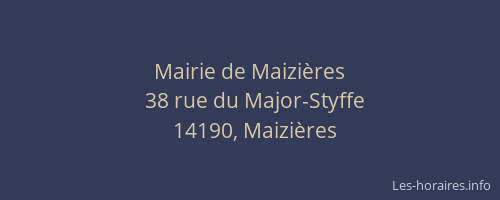 Mairie de Maizières