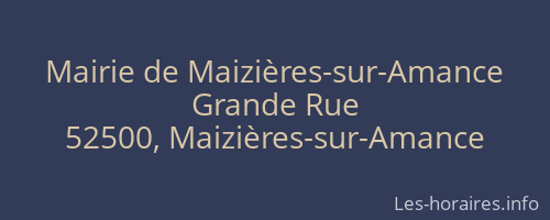 Mairie de Maizières-sur-Amance