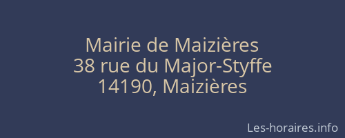Mairie de Maizières