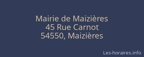 Mairie de Maizières