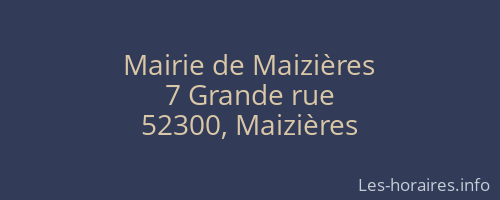 Mairie de Maizières