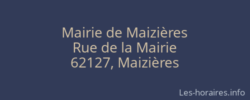 Mairie de Maizières