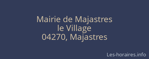 Mairie de Majastres