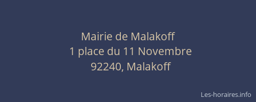 Mairie de Malakoff