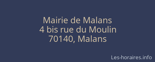Mairie de Malans
