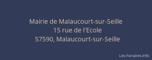 Mairie de Malaucourt-sur-Seille