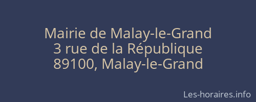 Mairie de Malay-le-Grand