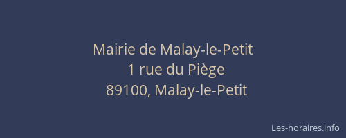 Mairie de Malay-le-Petit