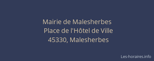 Mairie de Malesherbes