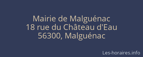 Mairie de Malguénac