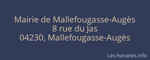 Mairie de Mallefougasse-Augès