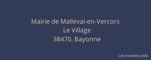 Mairie de Malleval-en-Vercors