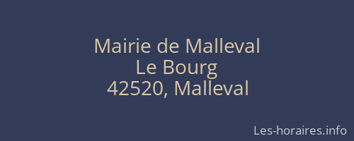 Mairie de Malleval