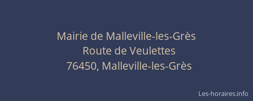 Mairie de Malleville-les-Grès