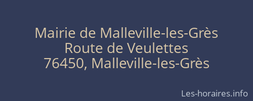 Mairie de Malleville-les-Grès