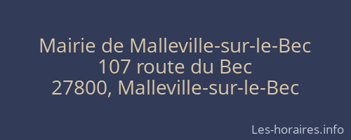 Mairie de Malleville-sur-le-Bec