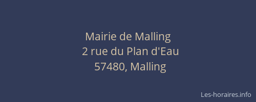 Mairie de Malling