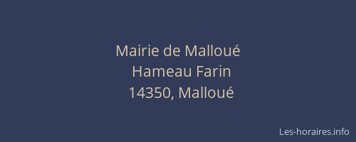 Mairie de Mallou&eacute;