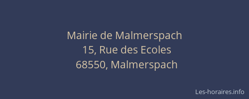 Mairie de Malmerspach