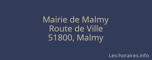 Mairie de Malmy