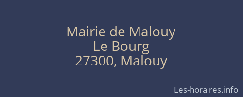 Mairie de Malouy