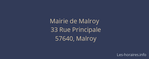 Mairie de Malroy