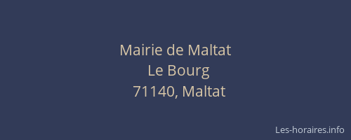 Mairie de Maltat