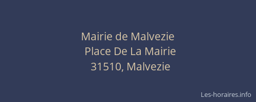 Mairie de Malvezie