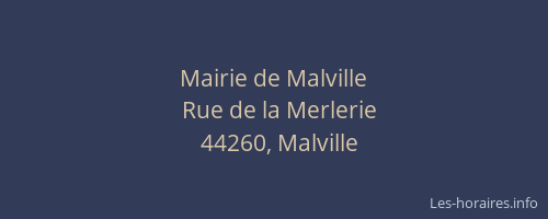 Mairie de Malville