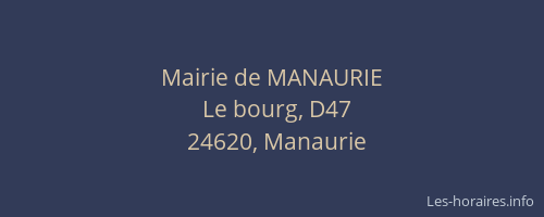Mairie de MANAURIE