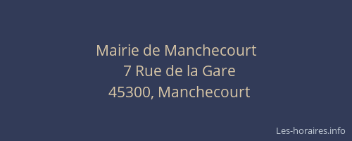 Mairie de Manchecourt
