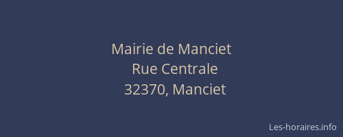 Mairie de Manciet