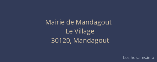 Mairie de Mandagout