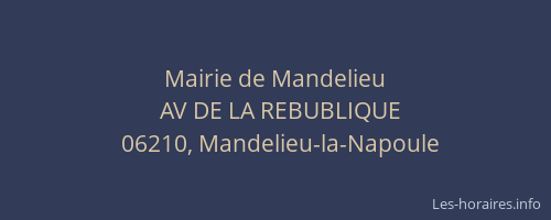 Mairie de Mandelieu