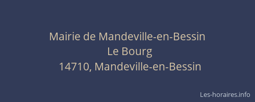 Mairie de Mandeville-en-Bessin