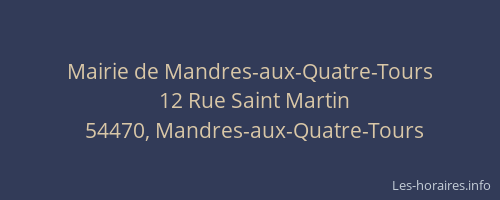 Mairie de Mandres-aux-Quatre-Tours