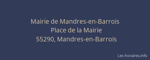 Mairie de Mandres-en-Barrois