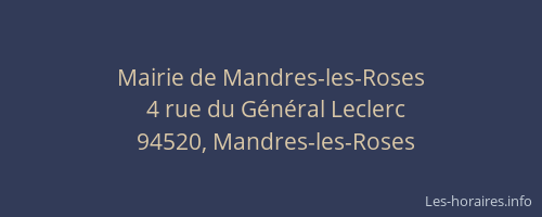 Mairie de Mandres-les-Roses