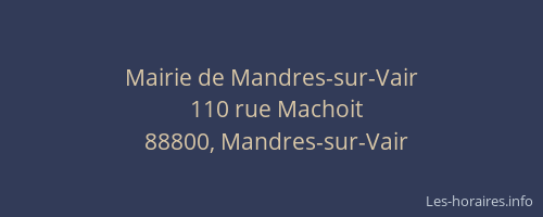 Mairie de Mandres-sur-Vair