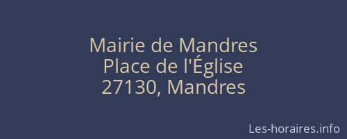 Mairie de Mandres