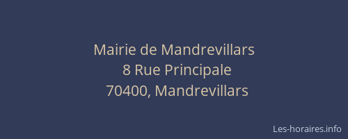 Mairie de Mandrevillars