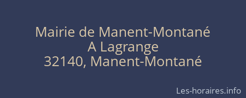 Mairie de Manent-Montané