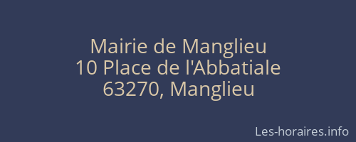 Mairie de Manglieu
