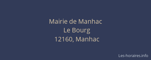Mairie de Manhac
