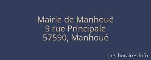 Mairie de Manhoué